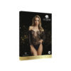 Боди Wonder Rhinestone Bodysuit (черный) со стразами