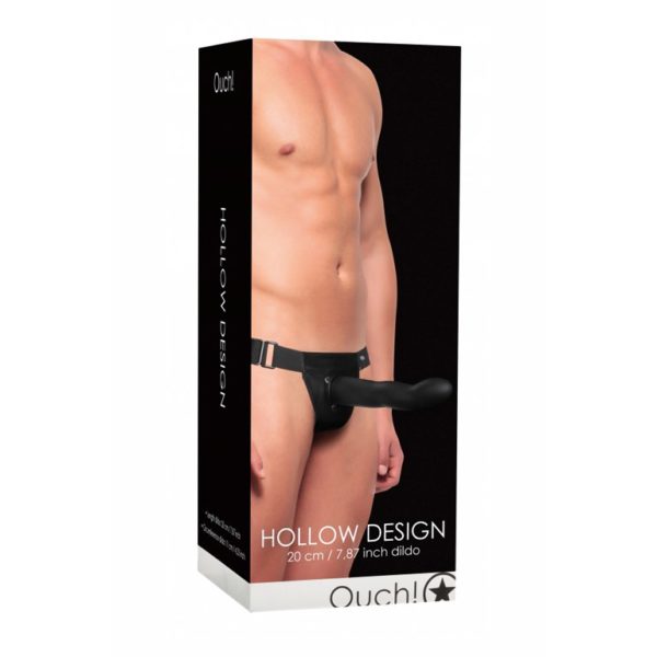Страпон полый на кожаных трусиках «Hollow Design Strap On»