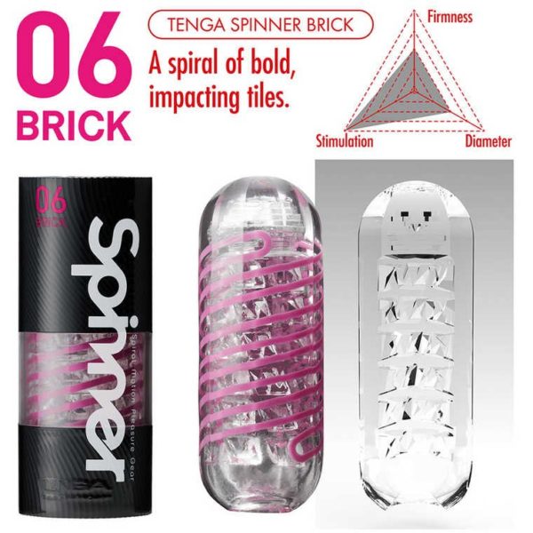 Мастурбатор для мужчин «Spinner 06 Brick», Tenga — изображение 2