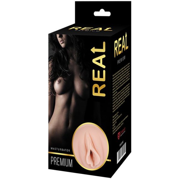 Реалистичный односторонний мастурбатор Real Women Dual Layer с двойной структурой 15,5х8,2 см