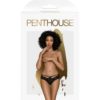 Кружевные трусики с бантиком и ремешком Adore me black (M/L)