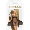 Полупрозрачный пеньюар Penthouse "Naughty doll" black (S/M) в комплекте с трусиками.