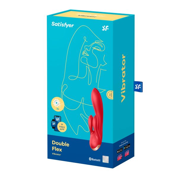 Вибратор-кролик Satisfyer Double Flex красный